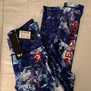 Peloton blue moves high waisted leggings size large